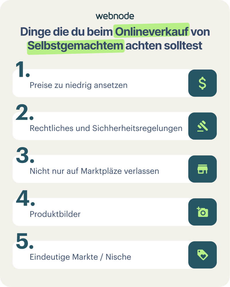 Fünf Fehler die du beim Verkauf von Selbstgemachtem vermeiden solltest